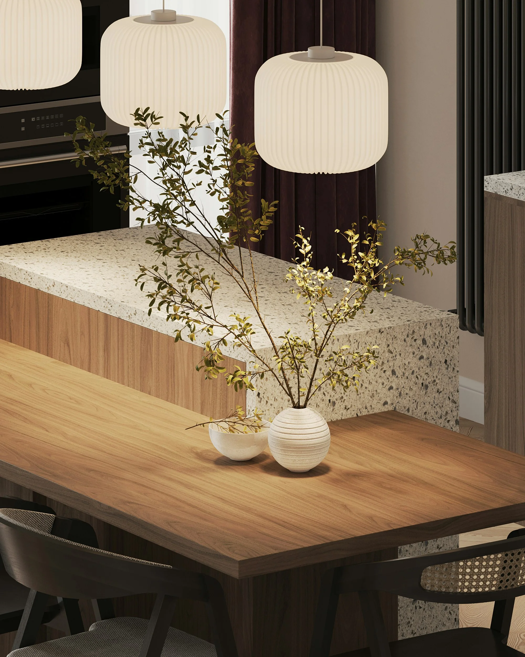 marcq_salon_sejour_interieur_composition_decoration_cuisine_amenagement_compo_design_noyer_quartz_ilot_cozy_suspension_closeup_plante