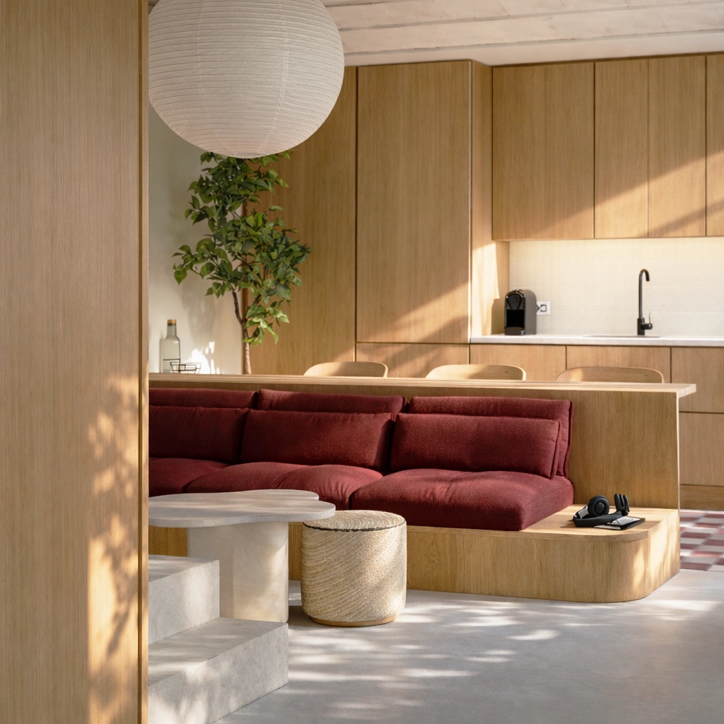 lesquin_sejour_location_design_interieur_architecture_decoration_aménagement_couleurs_rouge_bois_composition_vue